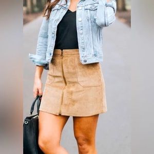 Adorable corduroy zip mini skirt